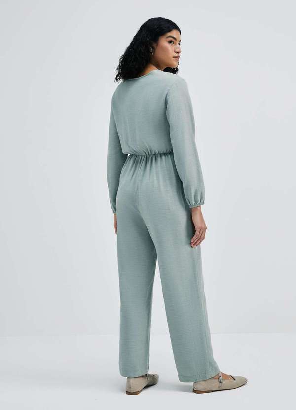 Hering - Macacao Longo Feminino Transpassado Verde 3