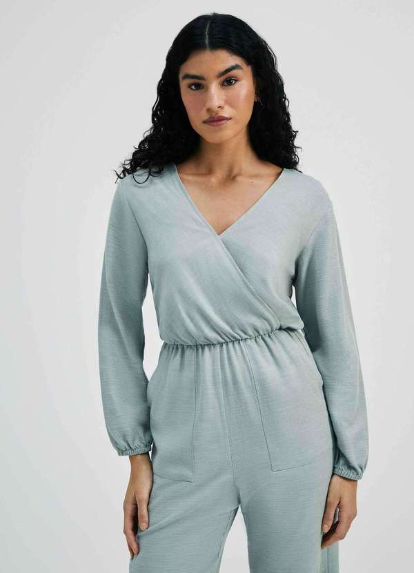 Hering - Macacao Longo Feminino Transpassado Verde 5