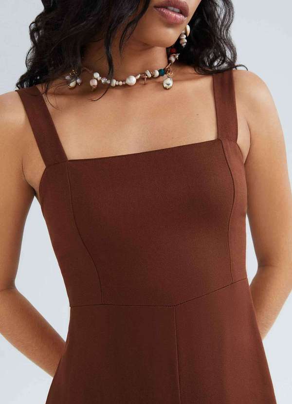 Hering - Macacao Longo Feminino Alcas Medias Marrom 4