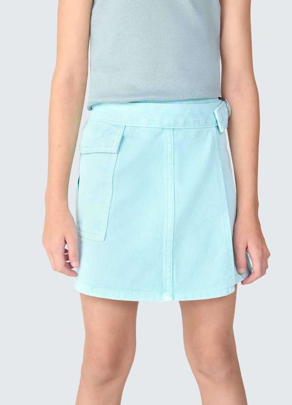 Hering - Saia Infantil em Sarja Transpassada Azul 3