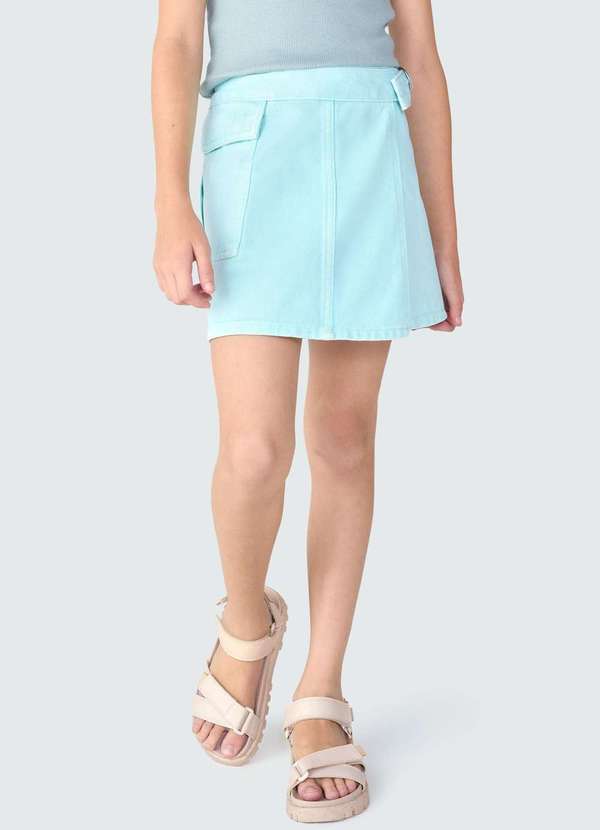 Hering - Saia Infantil em Sarja Transpassada Azul 4