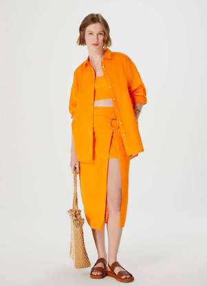 Hering - Saia Midi Pareo com Argola - HERING