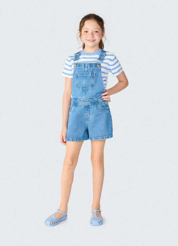 Hering - Jardineira Infantil Menina Azul