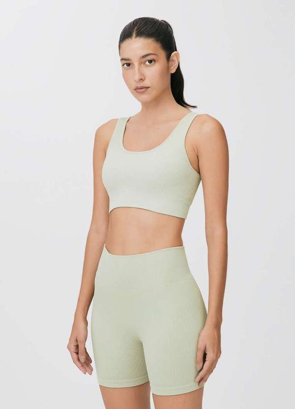 Hering - Shorts Esportivo Feminino Biker Verde 4