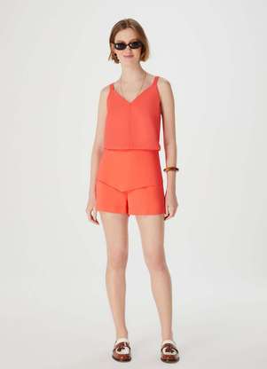 Hering - Shorts Feminino Curto Cintura Alta - HERING