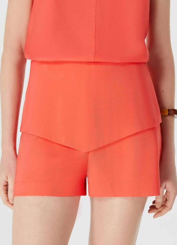 Hering - Shorts Feminino Curto Cintura Alta Vermelho 2