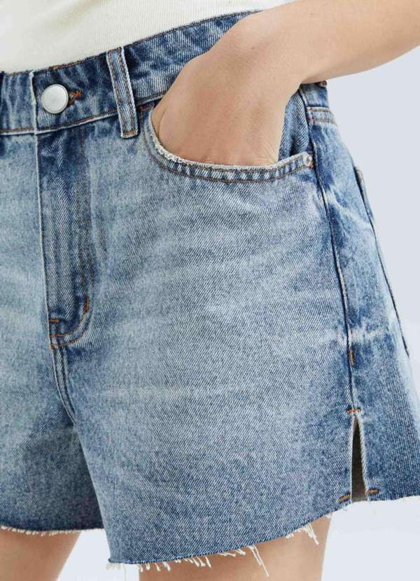Hering - Shorts Jeans Feminino Cintura Media Azul 2
