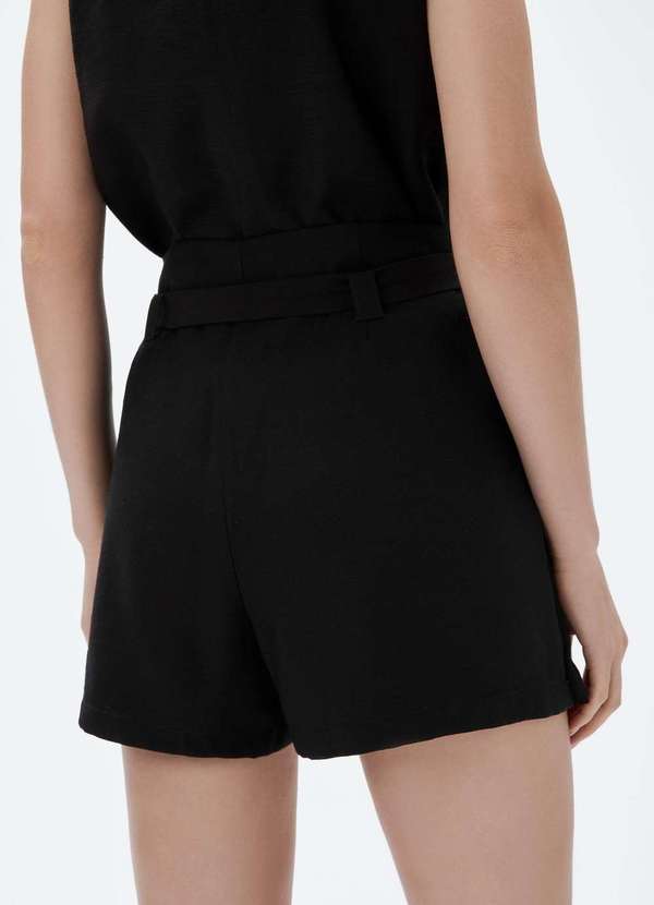 Hering - Shorts Saia Cintura Alta em Viscose Preto 4