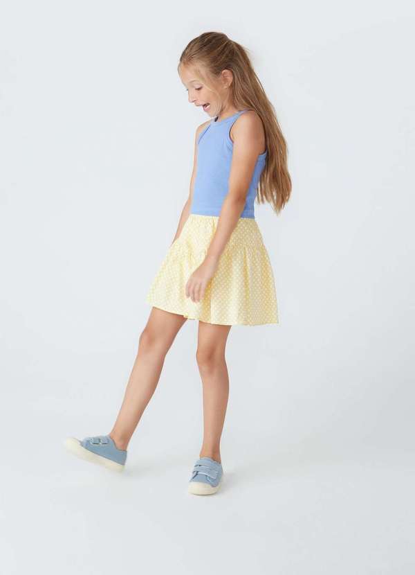 Hering Shorts Saia Infantil Menina Evase Amarelo