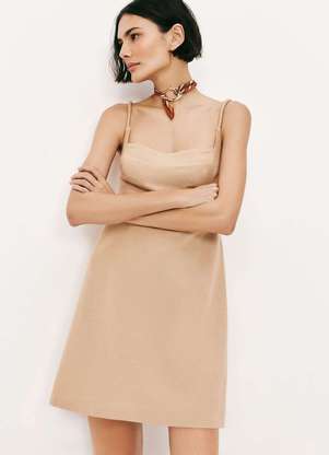 Hering - Vestido Curto Decote Reto - HERING