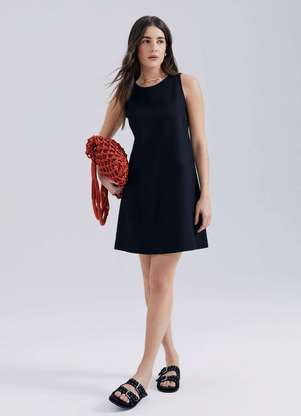 Hering - Vestido Curto em Viscose - HERING
