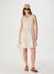 Hering - Vestido Curto Evase com Botoes e Recortes Bege - variação: Bege