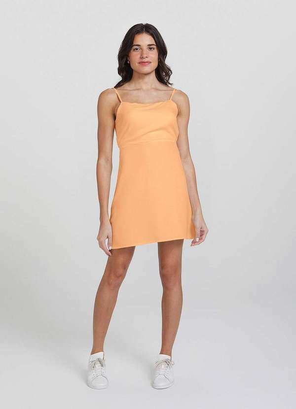 Hering - Vestido Curto Reto Laranja