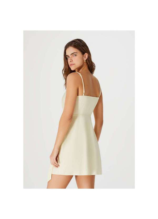 Hering - Vestido Curto Transpassado Amarelo 4