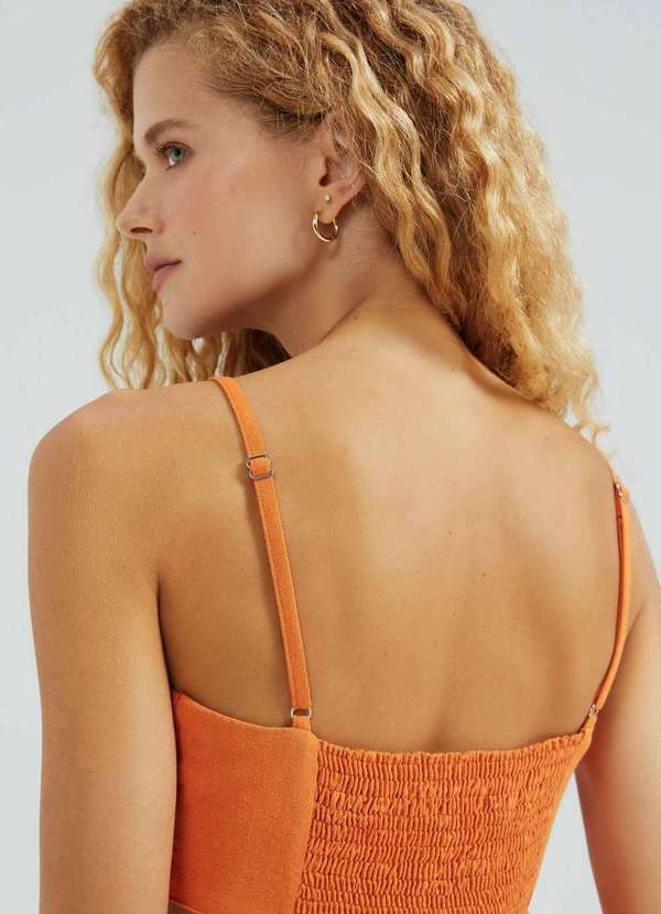 Hering - Vestido Midi Cut Out Laranja 5