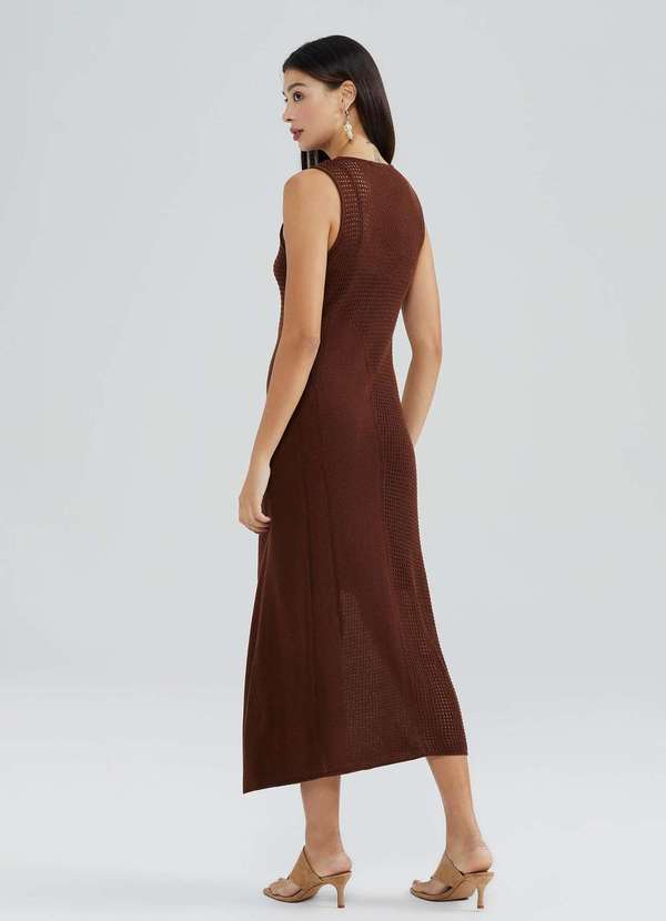 Hering - Vestido Midi em Trico Marrom 3