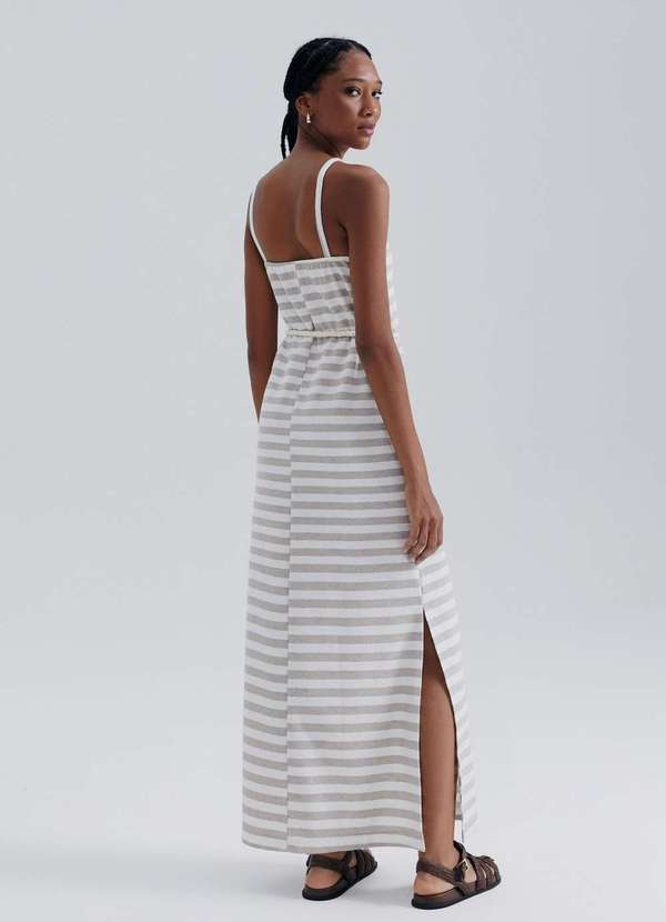 Hering - Vestido Midi Texturizado Eco Branco 3