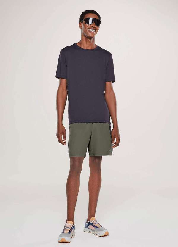 Hering - Bermuda Esportiva Masculina com Recortes Verde