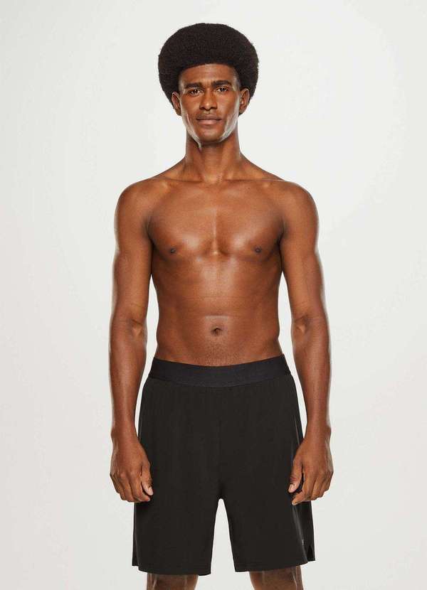 Hering - Bermuda Esportiva Masculina com Sunga Interna Preto 5