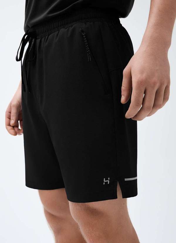 Hering - Bermuda Esportiva Masculina Easy Care Preto