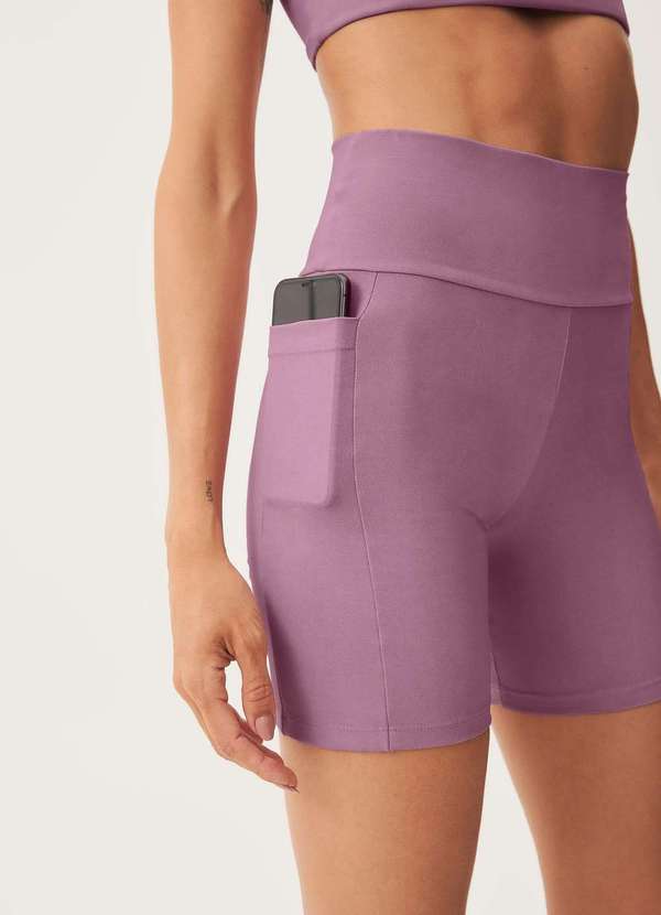 Hering - Bermuda Feminina Esportiva Biker com Fio Lycra Rosa 3