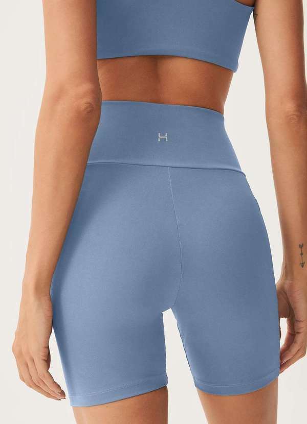 Hering - Bermuda Feminina Esportiva Biker com Fio Lycra Azul 3