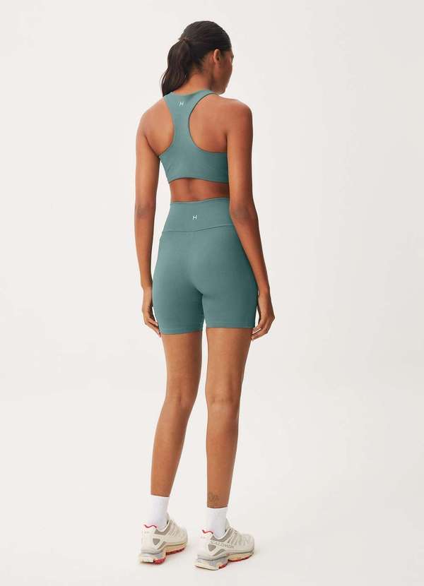 Hering - Bermuda Feminina Esportiva Biker com Fio Lycra Verde 3