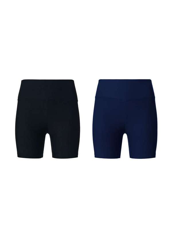 Hering - Kit 2 Bermudas Esportivas Femininas Preto