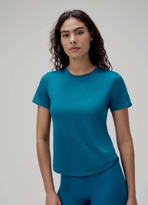 Hering Sports - Camiseta Esportiva Feminina Texturizada Azul