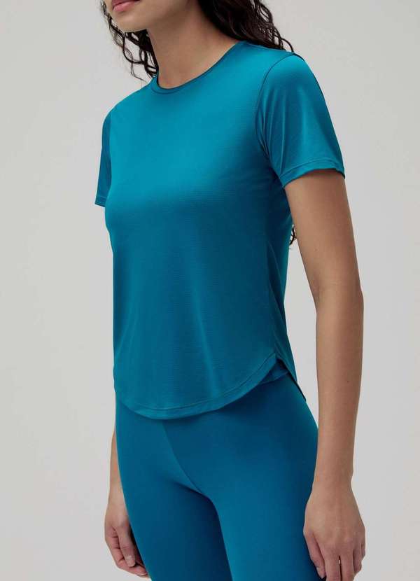 Hering Sports - Camiseta Esportiva Feminina Texturizada Azul 3