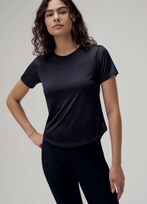 Hering Sports - Camiseta Esportiva Feminina Texturizada Preto