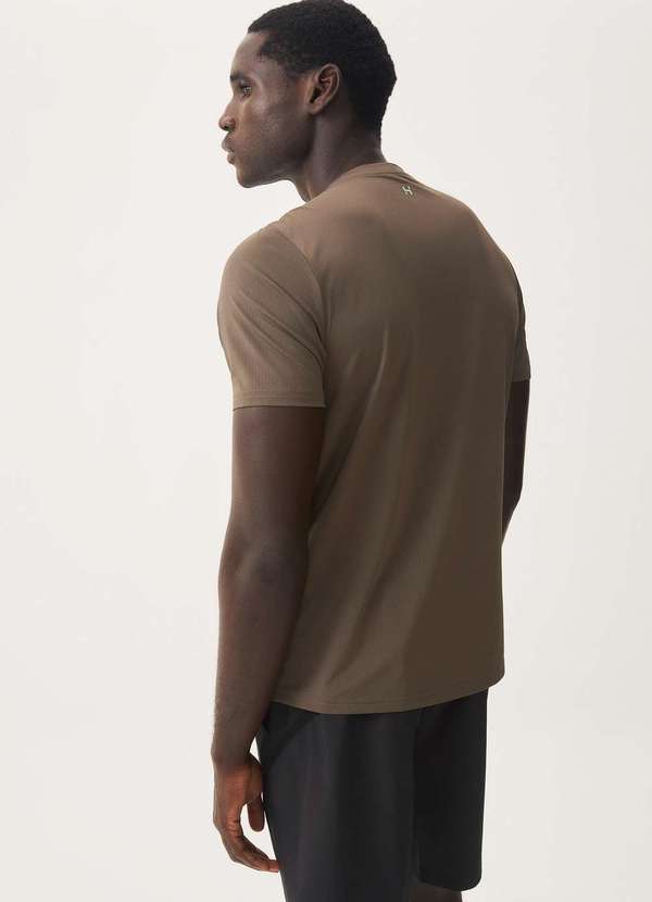 Hering - Camiseta Masculina Esportiva Basica Secagem Rapida Marrom 3