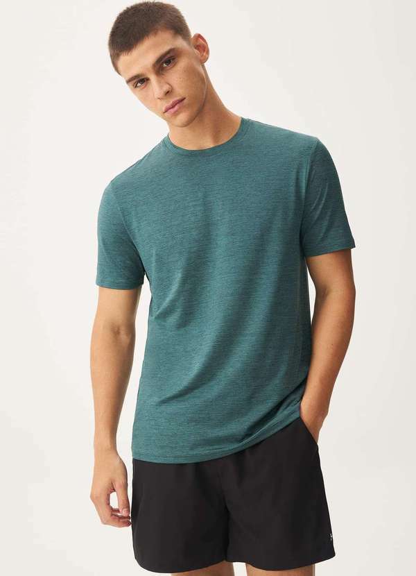 Hering - Camiseta Masculina Esportiva Basica Toque Gelado Verde