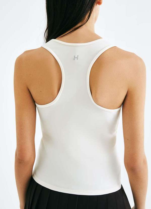 Hering - Regata Esportiva Feminina com Fio Lycra Branco 3