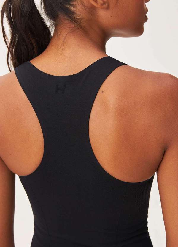 Hering - Regata Feminina Esportiva sem Costura Preto 2