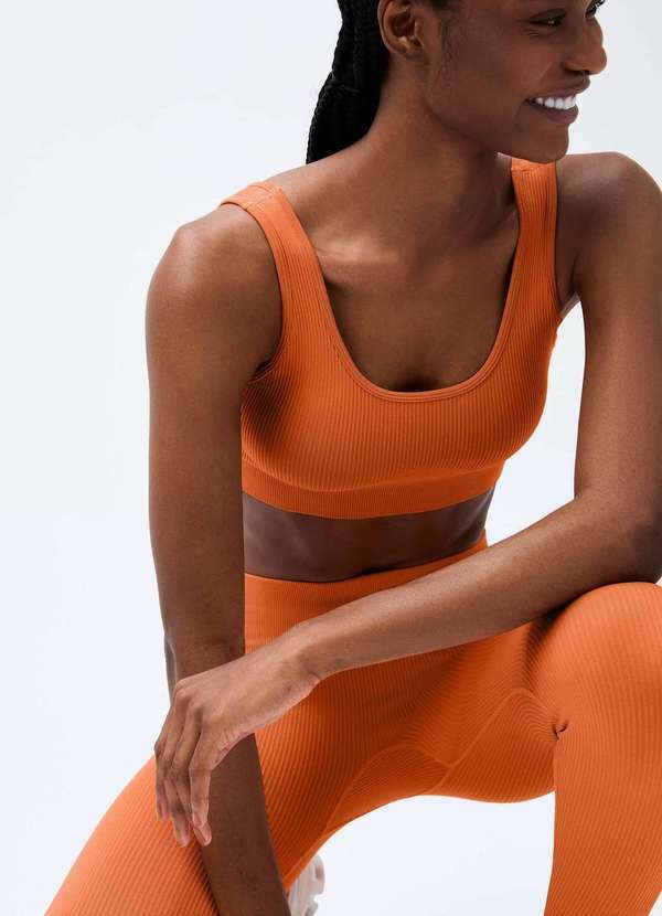 Hering - Top Esportivo Canelado Laranja 6