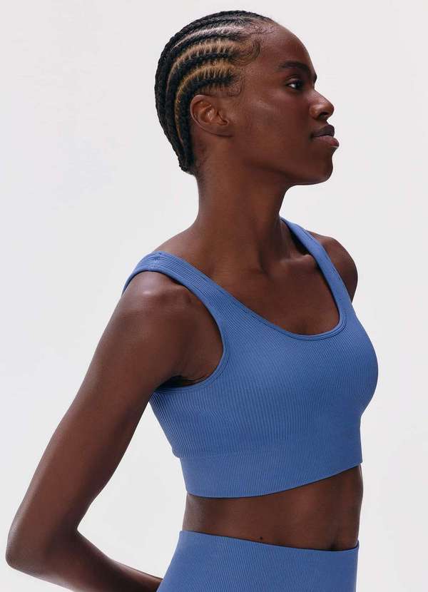 Hering - Top Esportivo Canelado Azul