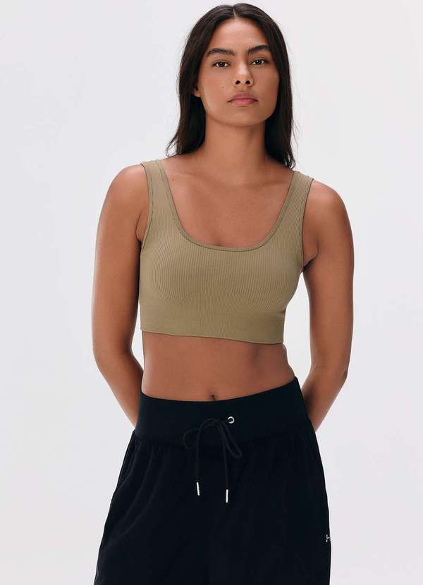 Hering - Top Esportivo Canelado Bege 3