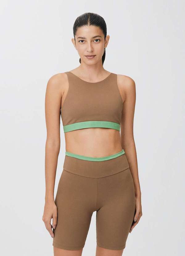 Hering - Top Esportivo com Fio Lycra Marrom