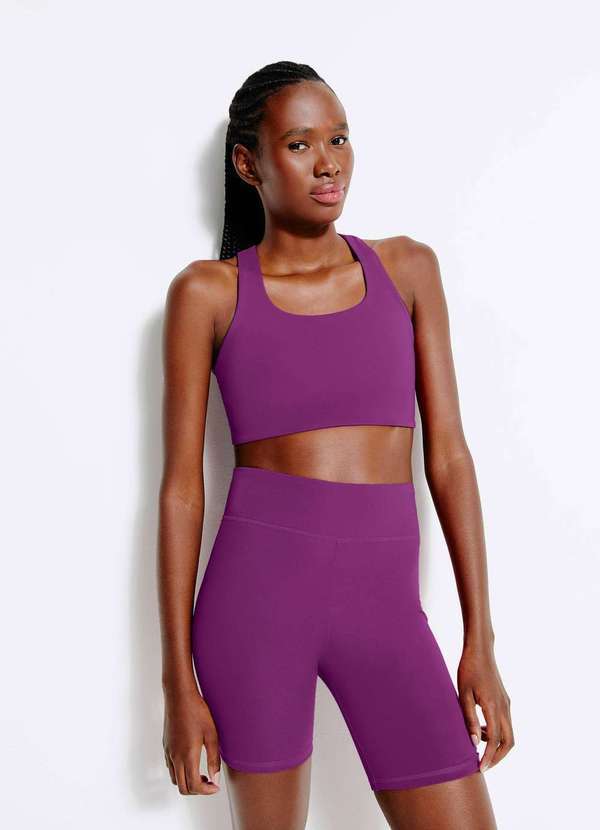 Hering - Top Esportivo Feminino Hero com Roxo