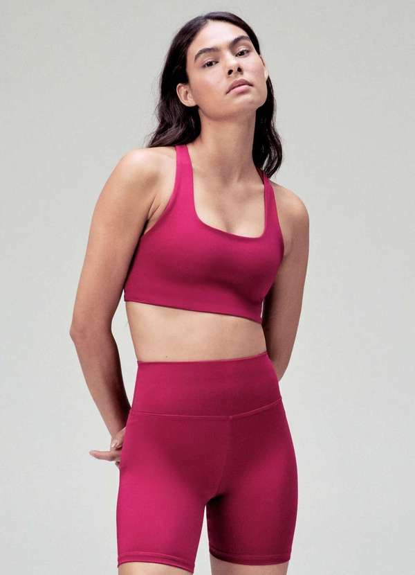 Hering - Top Esportivo Feminino Hero com Rosa