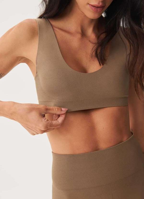 Hering - Top Esportivo sem Costura Marrom 4