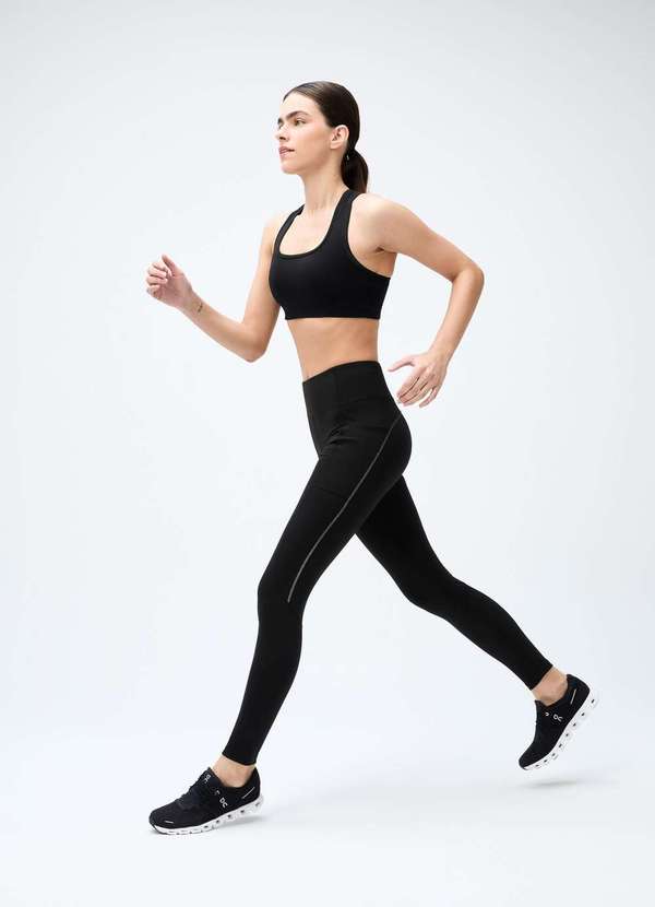 Hering - Calca Legging Esportiva em Poliamida Preto