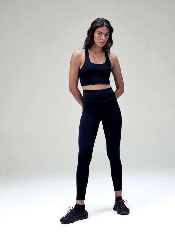 Hering - Calca Legging Esportiva Feminina com Fio Lycra Cinza 5