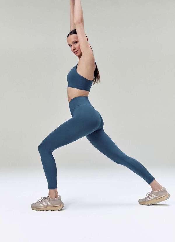 Hering - Calca Legging Esportiva Feminina com Fio Lycra Azul 3