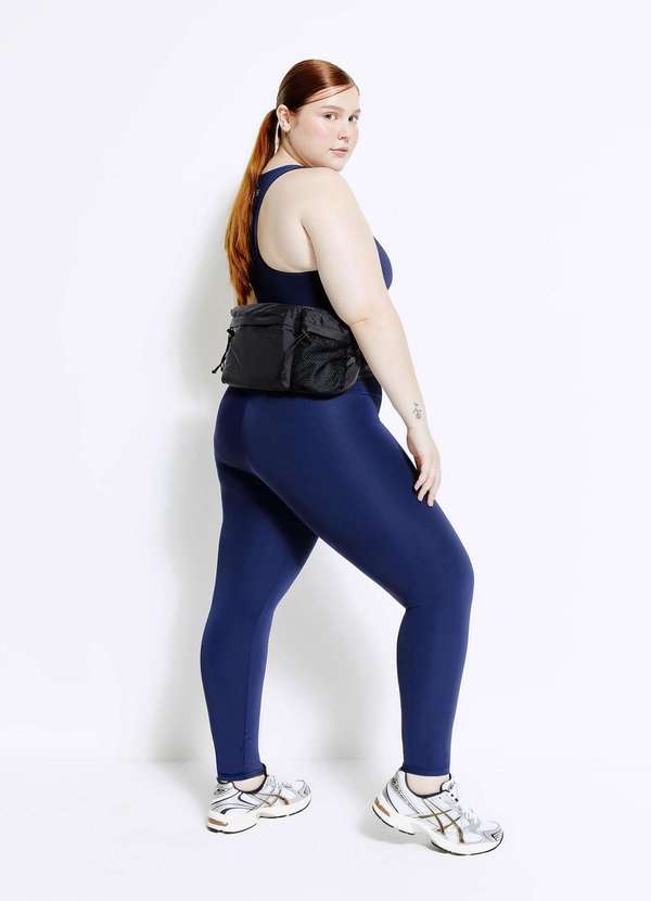 Hering - Calca Legging Esportiva Feminina com Fio Lycra Azul
