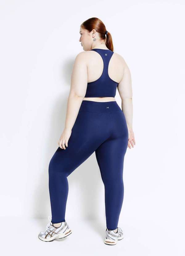 Hering - Calca Legging Esportiva Feminina com Fio Lycra Azul 2