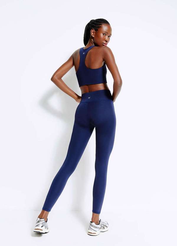 Hering - Calca Legging Esportiva Feminina com Fio Lycra Azul 5