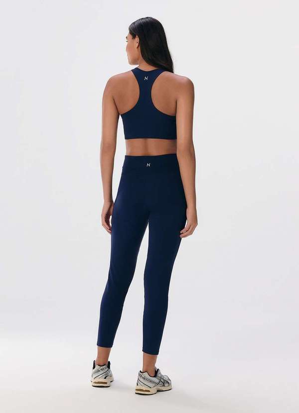 Hering - Calca Legging Esportiva Feminina com Fio Lycra Azul 2