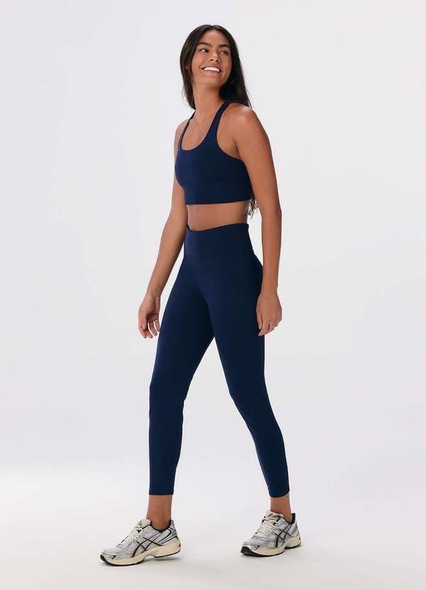 Hering - Calca Legging Esportiva Feminina com Fio Lycra Azul 6